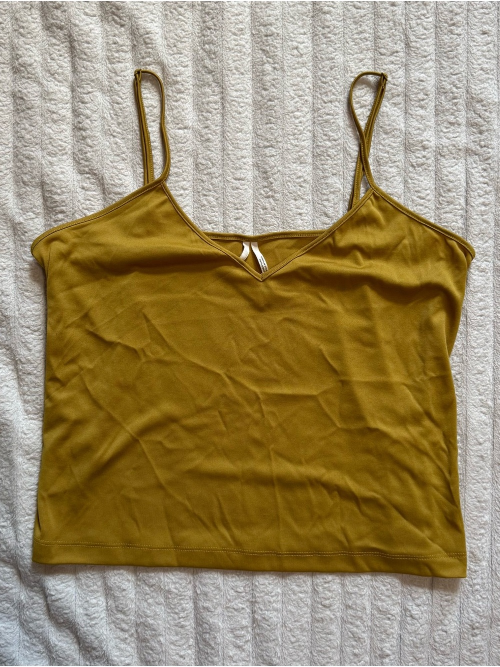ANTHROPOLOGIE women’s mustard yellow solid camisole tank
